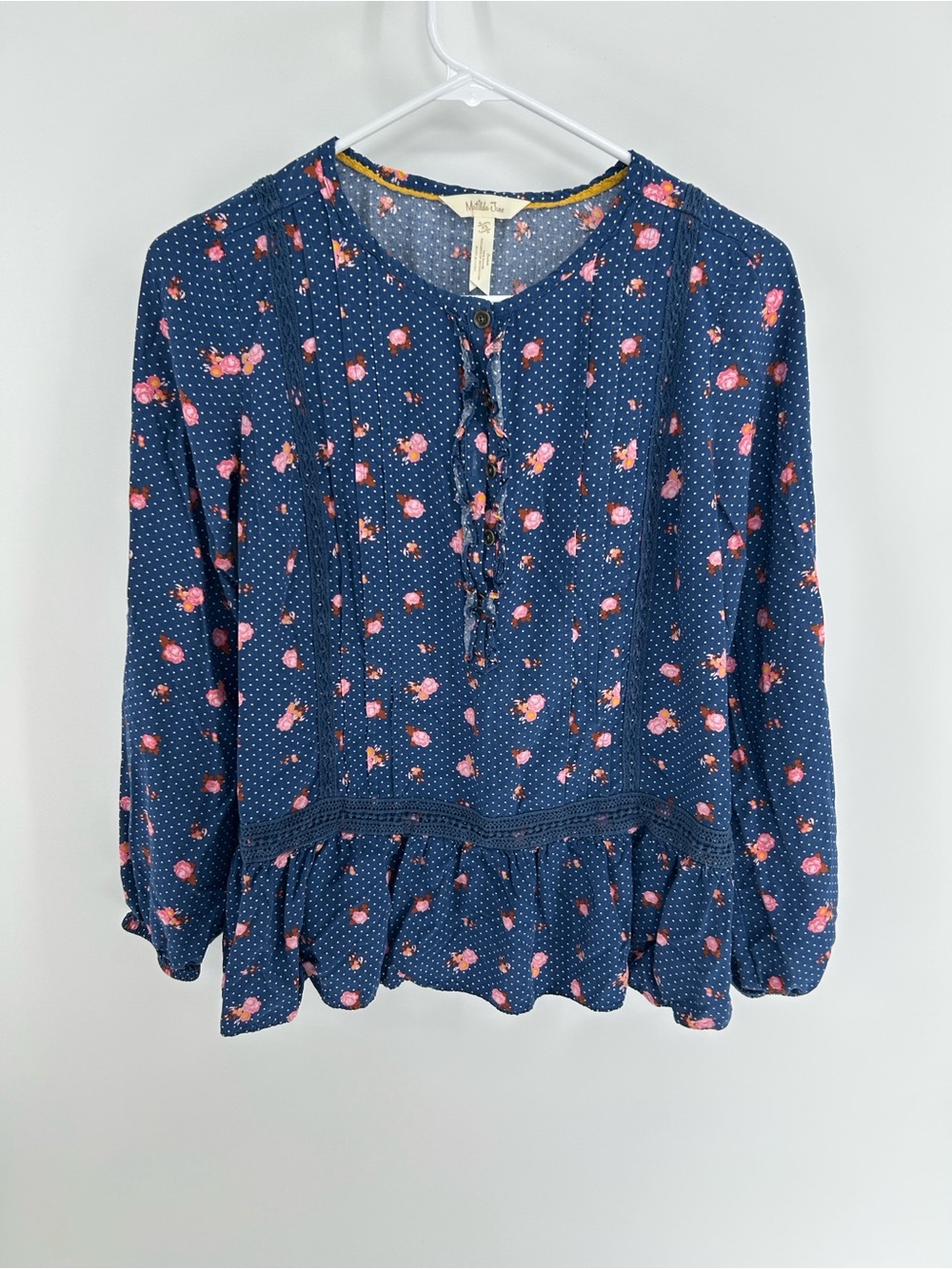 Matilda Jane Floral Dot Button-Front Top - Size XS